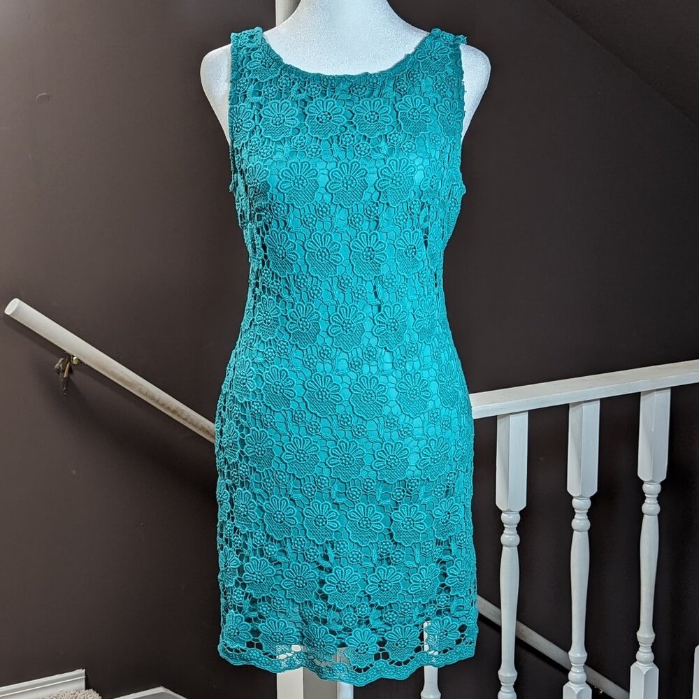 Ark & Co Green lace dress, Size M